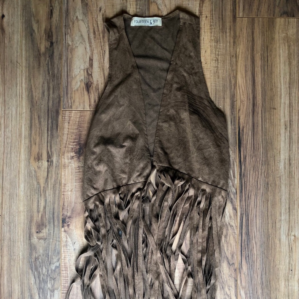 Suede fringe jacket